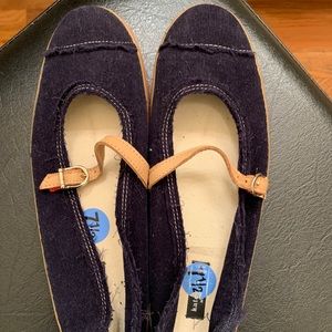Kate Spade Navy Corduroy Mary Jane Shoes